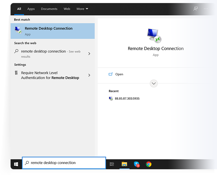 Patakbuhin ang Remote Desktop Connection app