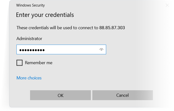 ipasok ang password ng Administrator