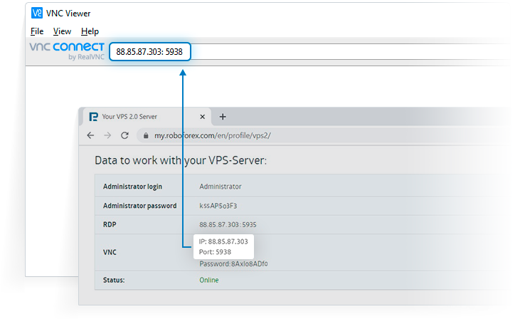 Specify your server’s IP address